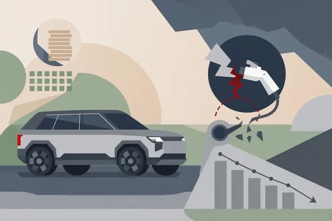 KI-generert illustrasjon: Geely EX5: Mye bil for pengene, men lynladingen skuffer