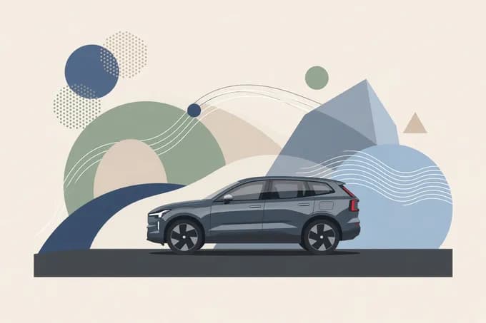 KI-generert illustrasjon: Volvo EX60 trekkes frem for støynivå og komfort