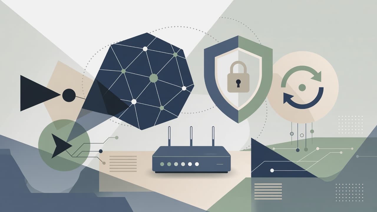 KI-generert illustrasjon: Kritiske MikroTik-feil utnyttes – oppdater ruteren