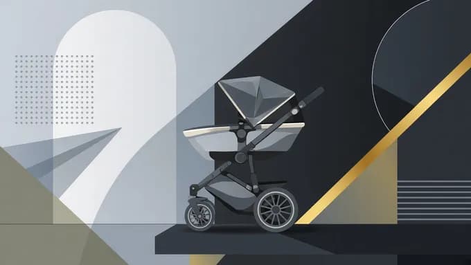 KI-generert illustrasjon: Silver Cross og Lamborghini lanserer barnevogn til 47.000 kroner